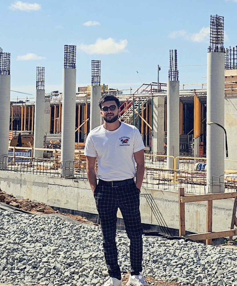 Fares Azani at a San Diego construction project